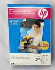 New Sealed HP Premium Plus Photo Paper High Gloss 4 6 100 Sheets 