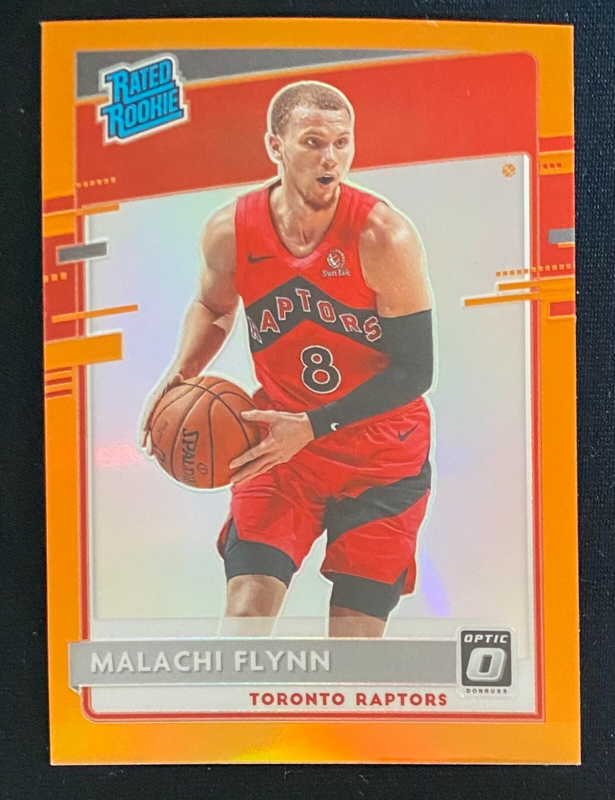 2020-21 Panini Optic Malachi Flynn Orange Prizm RC #22/199 Rookie #179