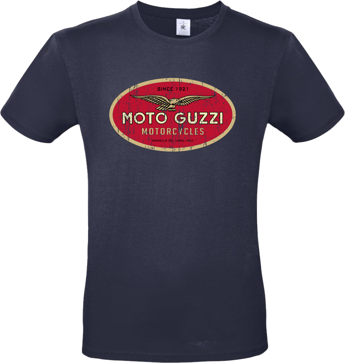 T-Shirt Moto Guzzi New Wave - Coton, Unisexe, Tailles S à XXL, Neuf Avec Étiquettes