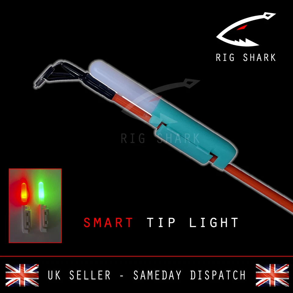Rig Shark™ LED Sea Fishing SMART Rod Tip Light Beach Caster Bite Strike Alert - Image 2 of 4