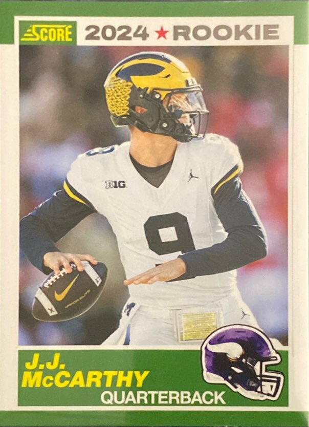 2024 Score 35th Anniversary Rookie#8 J.J. McCarthy Pink