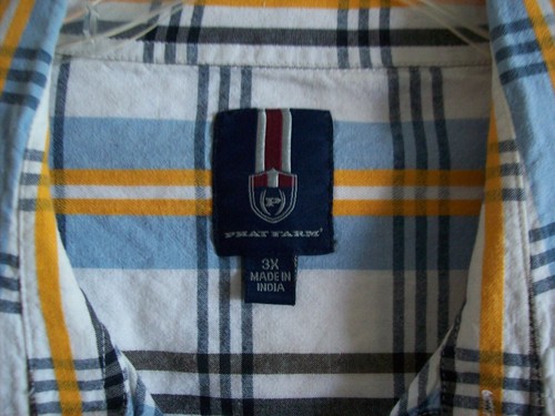 Phat Farm Men's Button Up Shirt Short Sleeve Striped Cotton Size 3X - Picture 3 of 5