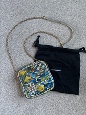 Dolce & Gabbana Lemon Print Quilted Square Edge Mini Cross Bag