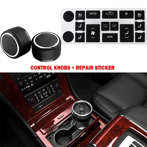 1/2set Control Knobs Audio Radio + Climate Button Repair Sticker For Cadillac H - Picture 13 of 23