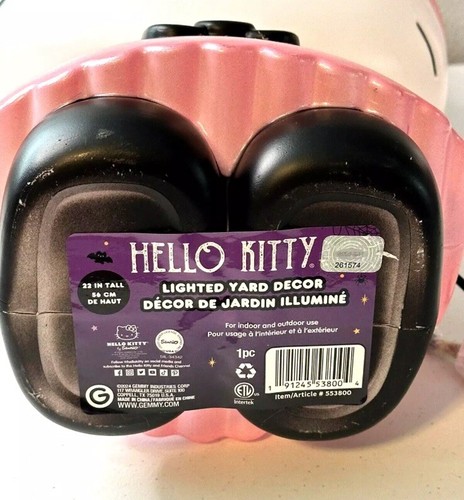 Sanrio Hello Kitty Halloween Witch 22" Tall Blow Mold Lighted Yard Decor NEW - 第 5/5 張圖片