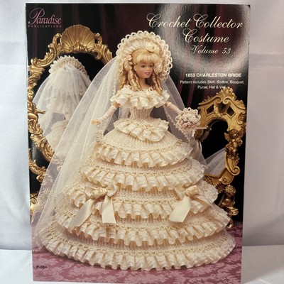 Crochet Pattern Book 1904 Gibson Girl Bride Gown Bead Embellished 11-1/2'' Dolls
