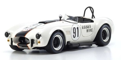 Kyosho 8047EW 1:18 Shelby Cobra 427 S/C - Essex Wire - White/Dark Blue (08047EW)