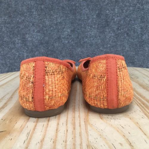 Franco Sarto Shoes Womens 8.5M Zapp Ballet Flates Woven Weaved Orange Casual - Picture 8 of 16