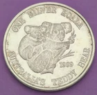 1989 Silver 1 Oz .999 One Koala Silver Australia's Teddy Bear Fine Silver Round