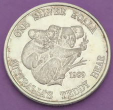 1989 Silver 1 Oz .999 One Koala Silver Australia