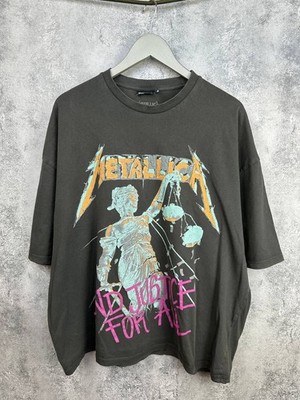 Vintage Metallica '' And Justice For All'' T-Shirt 90s Style Band Tee Herren Gr.L