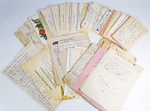 Vintage HANWRITTEN RECIPES Lot-138 Index Cards + 46 Paper Sheets-NO Clips