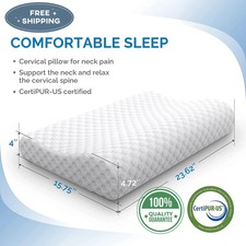Orthopedic Contour Memory Foam Pillow Cervica...