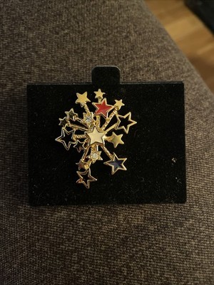 1996 Avon Patriotic Starburst Fireworks Shooting Stars Pin