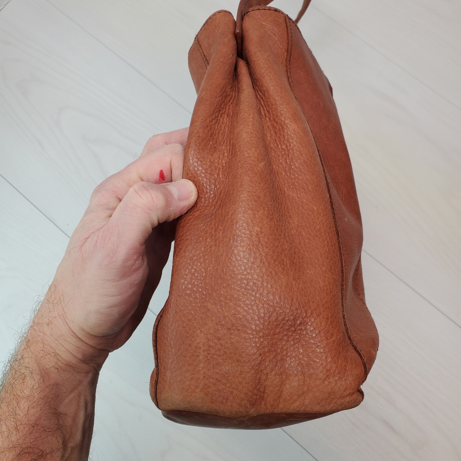 American Leather Co Brown Genuine Leather Shoulder Bag Hobo Style