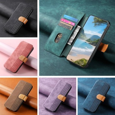 For Samsung Galaxy S26 Ultra S25 S24-S20 Leather Flip Stand Card Slots PhoneCase