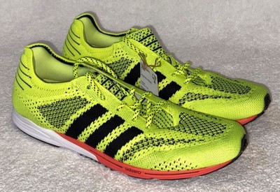 ADIDAS Adizero Prime Solar Yellow Black Running Shoes Sneakers NEW Mens Sz 8.5