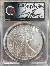 2025 American Silver Eagle PCGS BU - Celebrity Mint "No Soup For You" Larry Thom