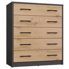 Schuhschrank ELLA Artisan Eiche Anthrazit 5 K...