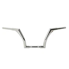  Motorcycle Chrome 10" Rise Batwing APE Handlebar 1-1/4" Hangers Bar For Harley