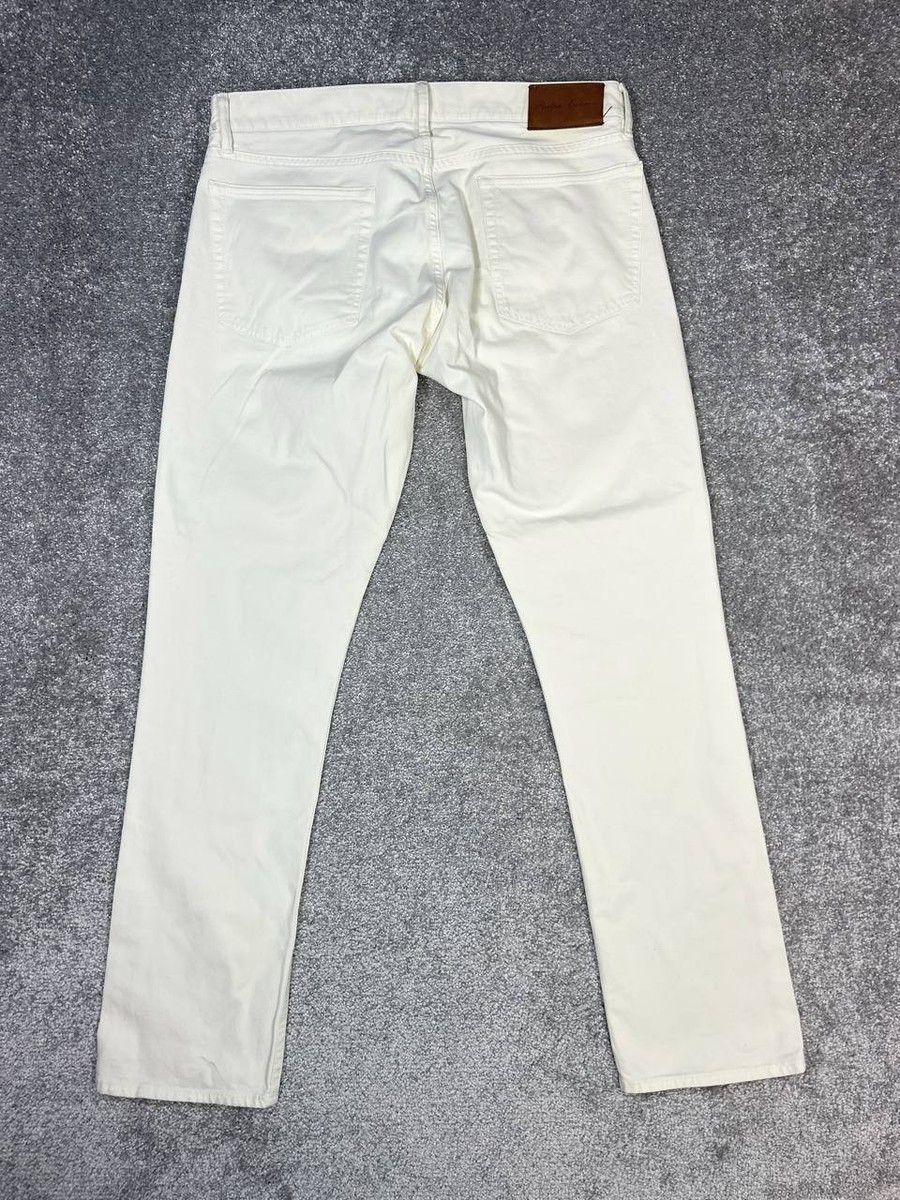 Ralph Lauren Purple Label Jeans Mens 36 White Denim Cotton Stretch