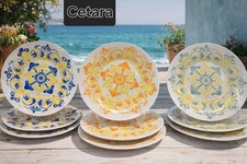 Servizio di Piatti da Tavola in Ceramica 18 Pezzi per 6 persone Cetara