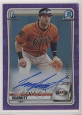 2020 Bowman Draft Chrome Picks Purple Refractor 155/250 Casey Schmitt Auto 0a8c