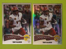 2025 Topps Chrome Football Terry McLaurin 1975 Throwback Refractor & Base 2 card