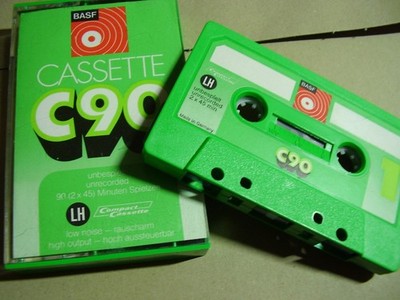 RETRO: BASF aus den frühen 70ern C90 GRÜN Top Zustand! Sammler!? 5*****KULT***1a