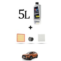 Hoffcar Wartungsset 3 Filter Und 5L ÖL FüR Audi Q2 (Gab, Gac) 1.5 35 Tfsi 110KW