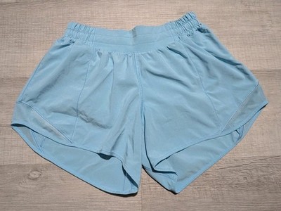 LULULEMON Hotty Hot Low Rise Lined Short 4'' Blue Running Sz 6 LW7AWBT