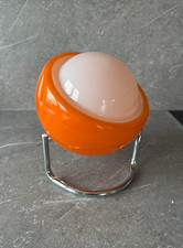 Vintage Design Kugelleuchte – Orange / Chrom – Space Age Stil  23x25cm NEU