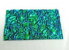 CBS Dichroic Glass coe 90 Emerald Ripple on black 2 x 4