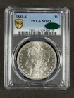 1881-S Morgan Silver Dollar PCGS MS63 CAC Approved