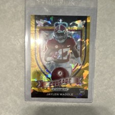Panini 2021 Prizm Draft Gold Cracked Ice Crusade Rookie #169 Jaylen Waddle Alab…