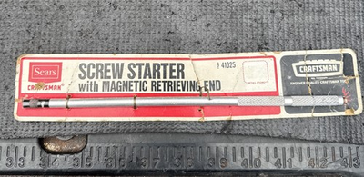 #ad Sears Craftsman USA Nos Rare Extra Long Magnetic Screw Starter Crown Logo 41025 $59.95