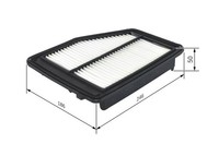 Bosch Luftfilter F 026 400 412 FüR Honda