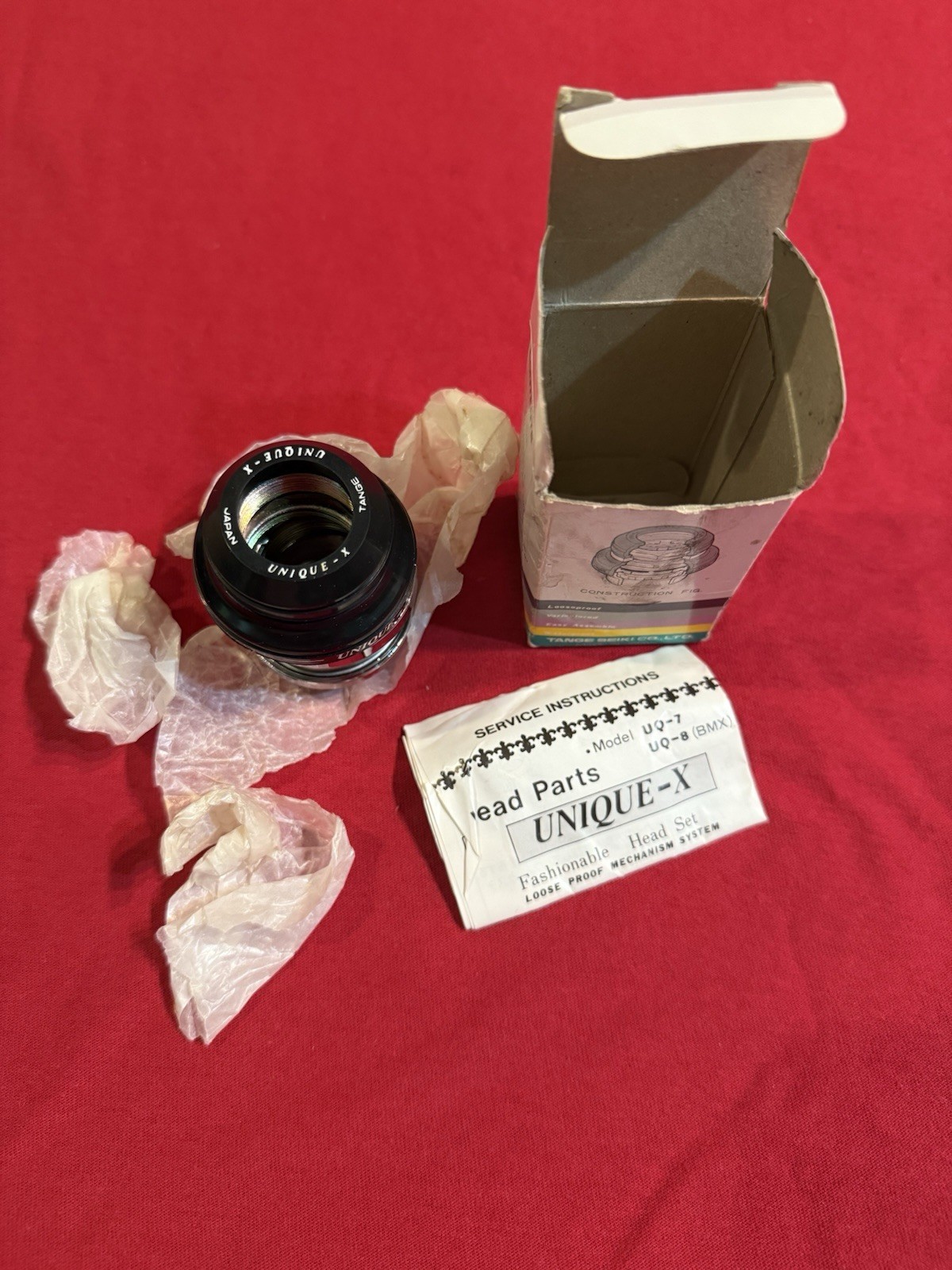 NOS TANGE UNIQUE-X BLACK  1” HEADSET OLD SCHOOL BMX GT HUTCH