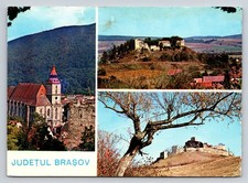 Brașov Romania 1972 Postcard Black Church Dracula s Castle Transylvania