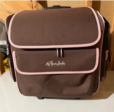 The Paper Studio Rolling Tote Scrapbook Art Craft Storage Organizer Luggage Bag