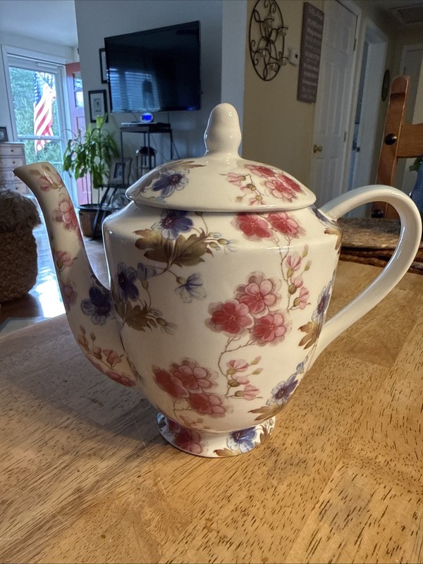 Stechcol Gracie Bone China Teapot Floral Beautiful Flowers Mint Condition 5 cup