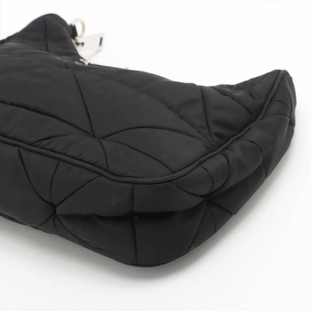 Prada Tessuto Quilt nylon x leather Shoulder bag Black 1BC151 thumbnail 3