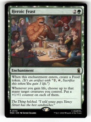 Heroic Feast 172 Rare Marvel Super Heroes Magic: The Gathering Near Mint