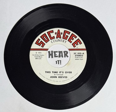 Obscure Country Bopper Teen Reverb 45 JOHN REEVES Let Me Hear SOC-A-GEE hear