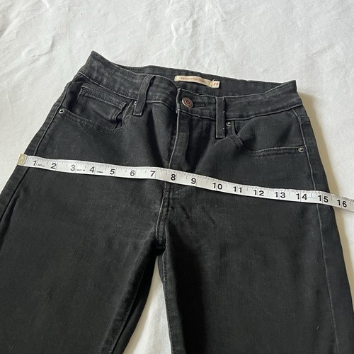 Levi’s 721 Womens Size 25 High Rise Skinny Stretch Black Levis Jeans *READ - Picture 9 of 16