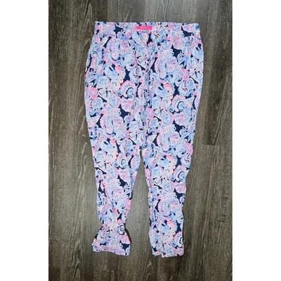 Lilly Pulitzer Aden Long Linen Pants - High Tide It's For Shore - Large - Image 1 of 4