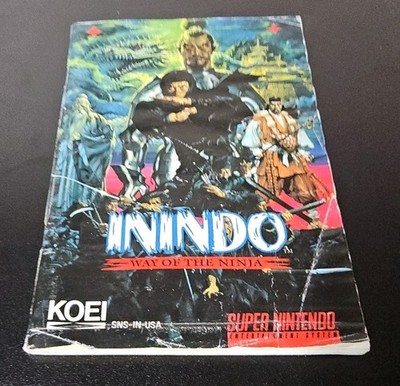 Inindo Way of the Ninja Super Nintendo SNES INSTRUCTION MANUAL ONLY