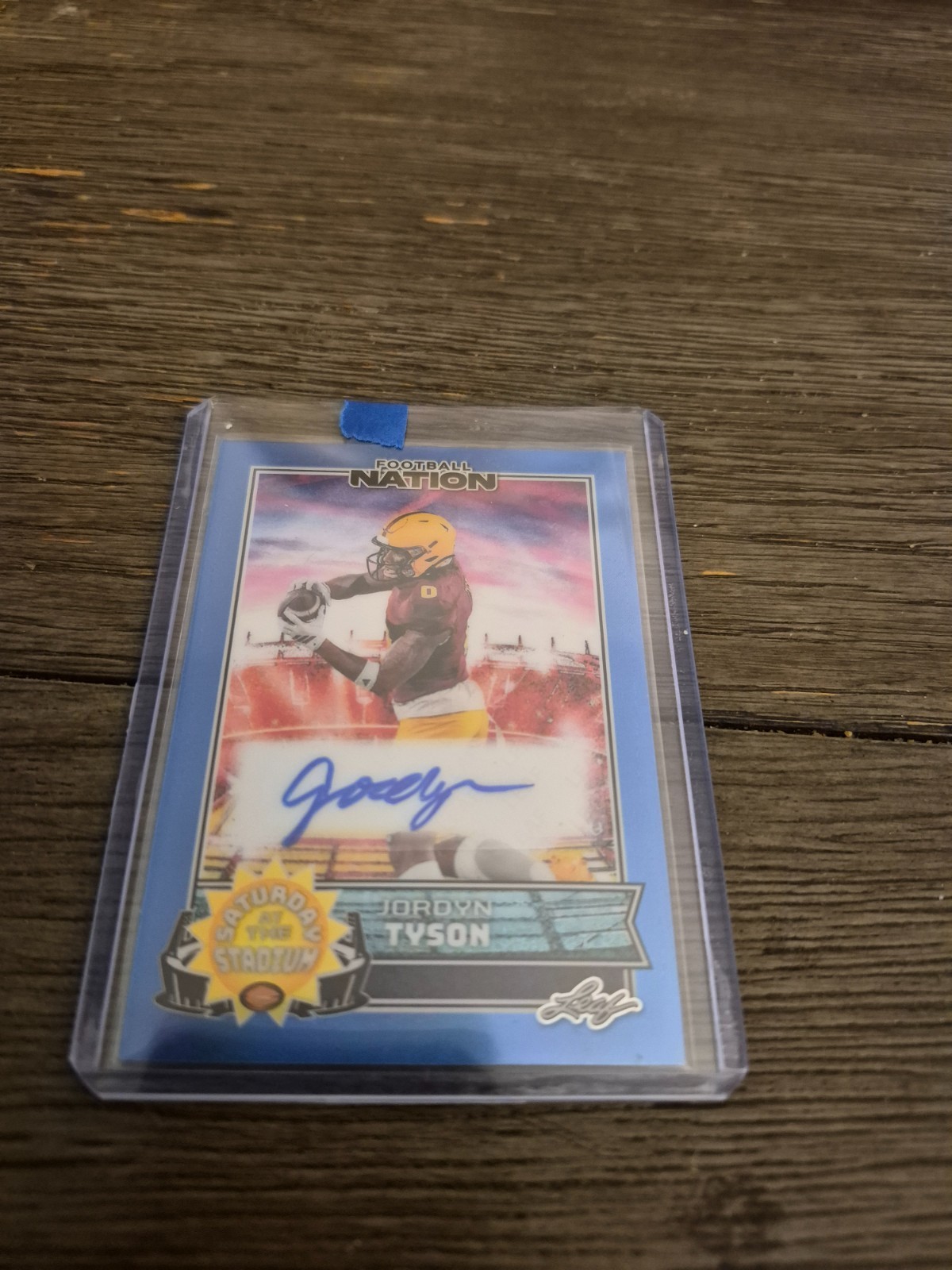 🔥2025 Leaf 🏈 Nation JORDYN TYSON Blue Prismatic 1/1 RC Auto Saints One Of One