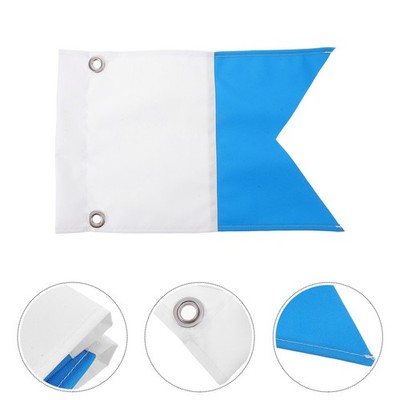 Dive Down Warning Flag, Nautical Signal Flag, International Diver Marker, Blue