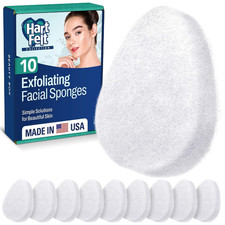 10 Pack Regular Exfoliating Facial Sponge for Face - Daily Cleansing